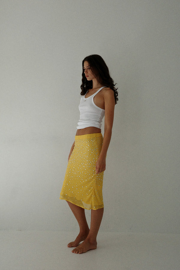 Crystal Skirt in Yellow