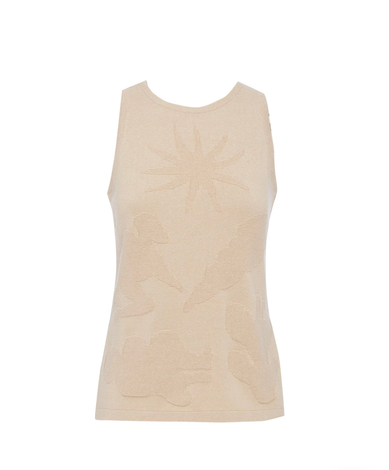 ELODIE embossed knitted singlet