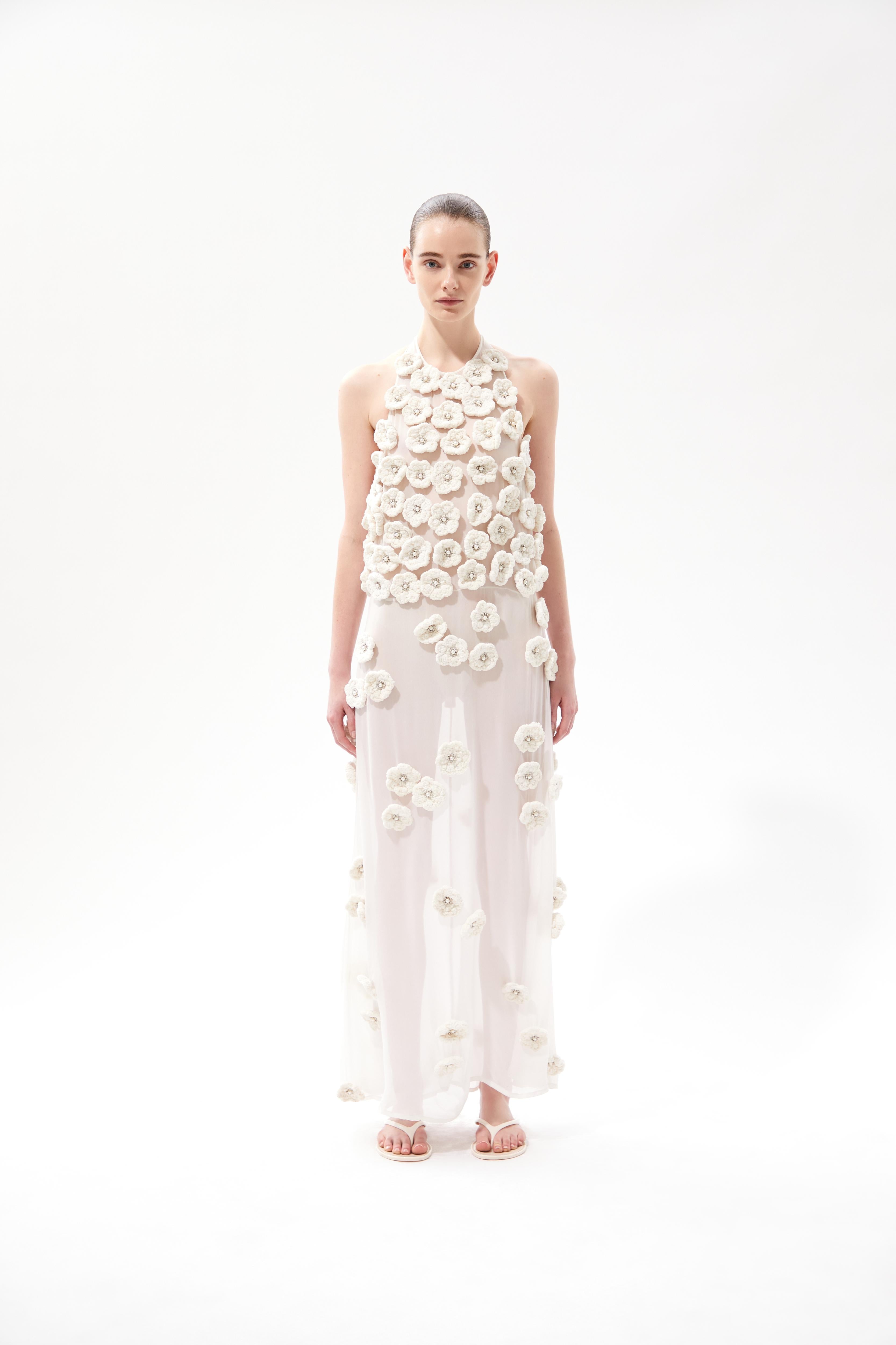 FELLINI BLANC HALTER DRESS I