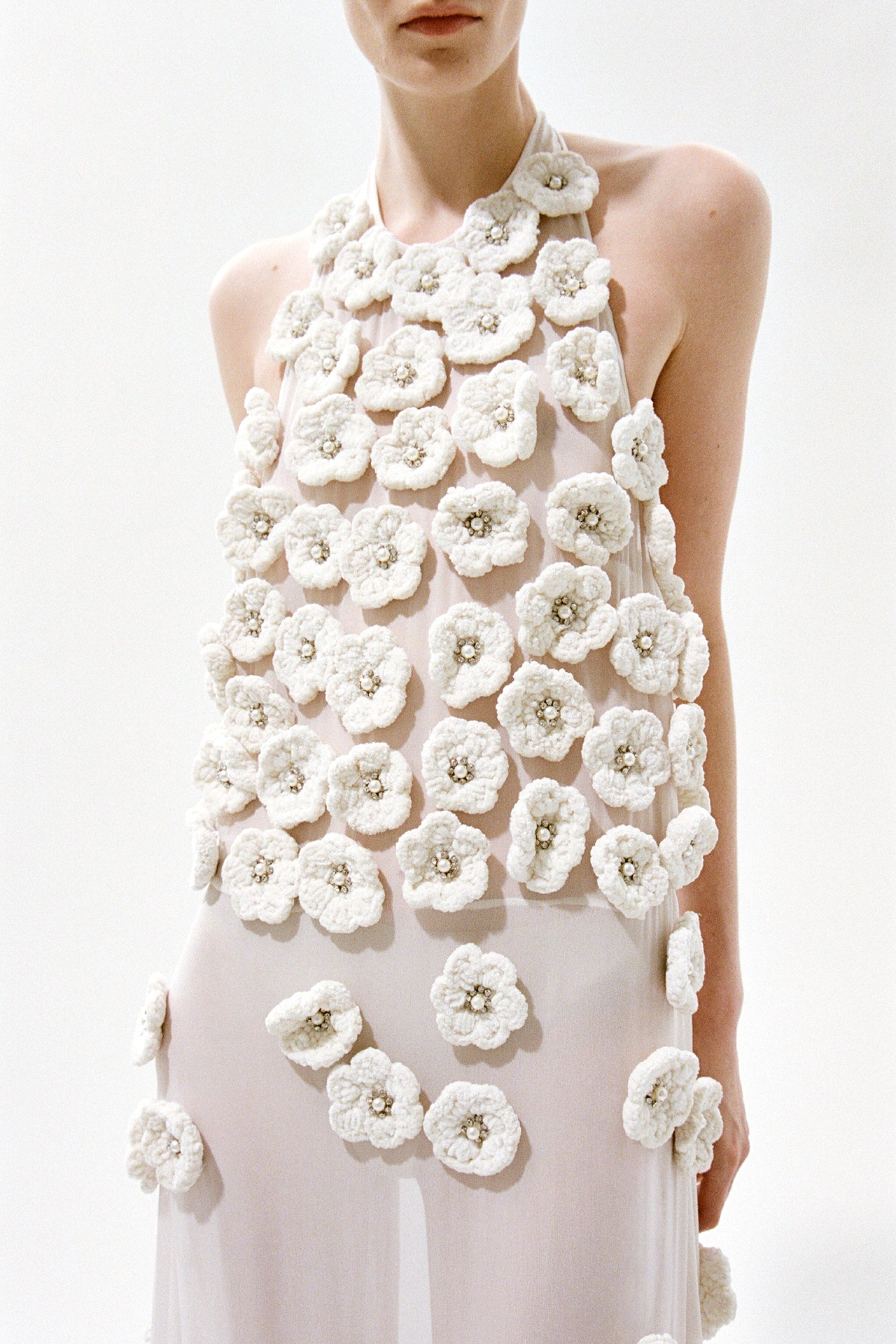 FELLINI BLANC HALTER DRESS I